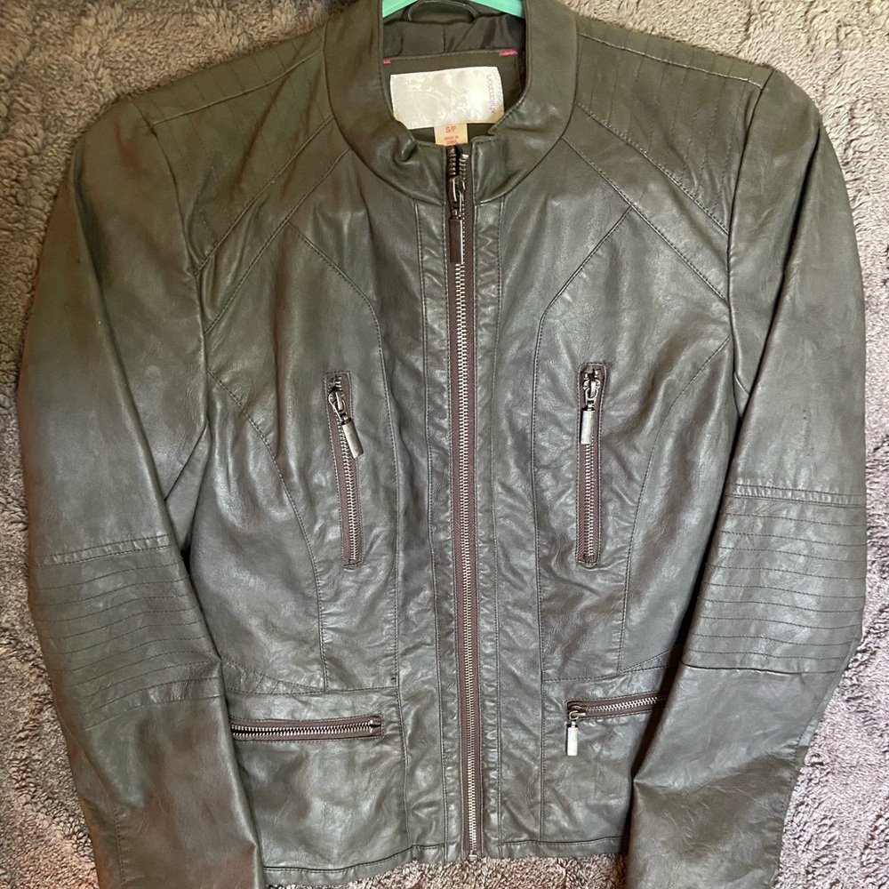 Faux leather jacket